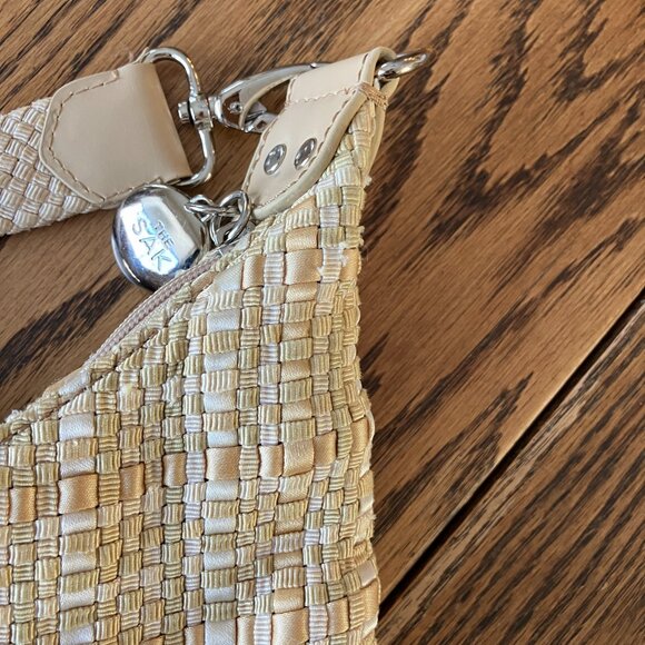 Vintage The Sak Woven Cream Shoulder Purse - Picture 7 of 8